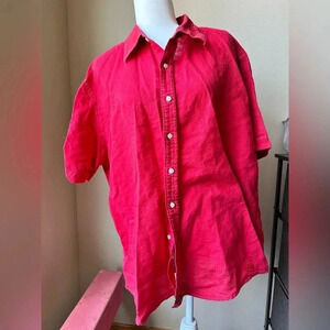Nick it xxl red button down shirt